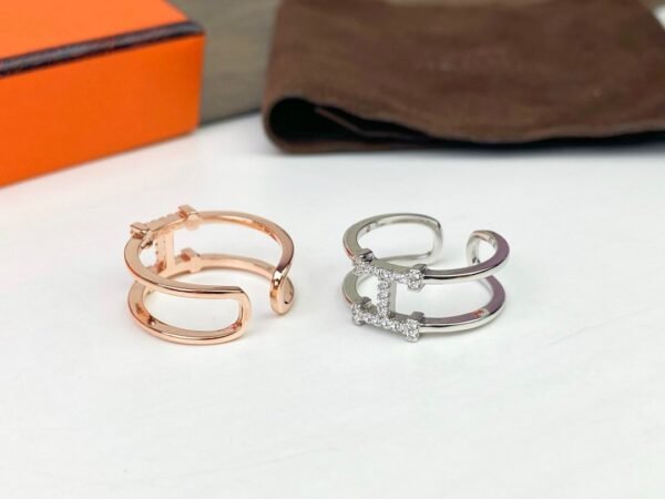 Hermes H Diamond Ring