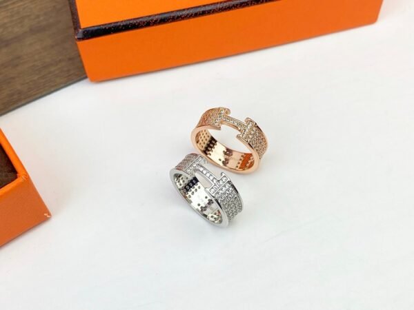 Hermes H Diamond Ring