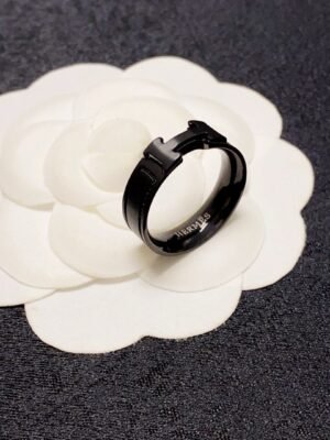 Hermes H Ring Black Warrior