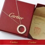 Cartier Love Rose Gold Diamonds Necklace