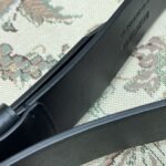 Balenciaga Women’s BB Thin Belt in black natural calfskin