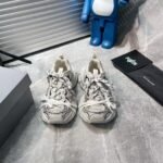 Women’s 3XL Sneaker in White/Black Mesh and Polyurethane