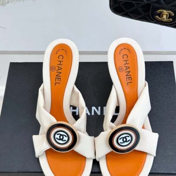 Chanel Cross Strap Mules with Oversized Double C Buckle