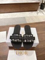Dio(r)evolution Slide Shiny Technical Fabric with Deep Blue Dior Oblique Print
