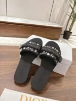 Dio(r)evolution Slide Shiny Technical Fabric with Deep Blue Dior Oblique Print